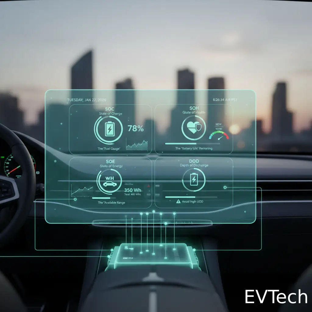 Battery Fundamentals: Understanding SOC, SOH, SOE, and DOD