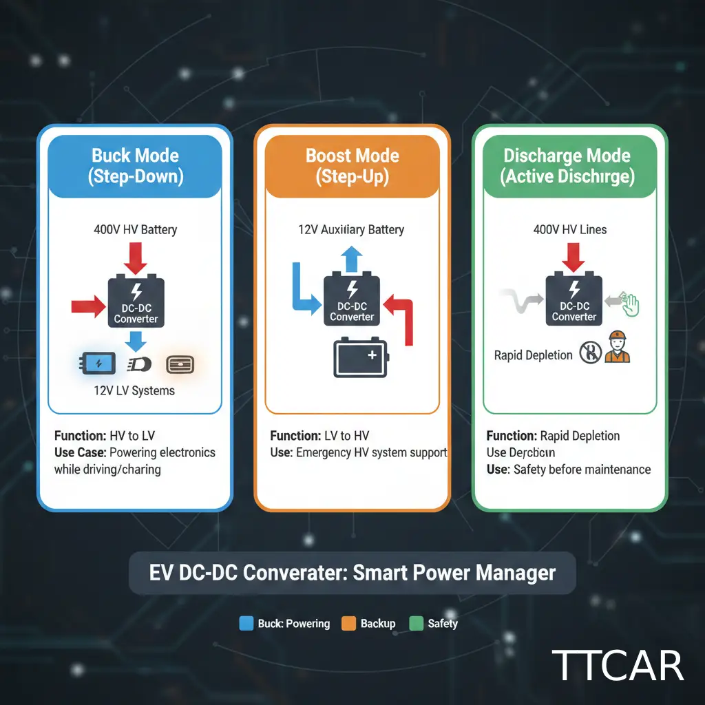 Understanding the Different Operating Modes of EV Low-Voltage DC-DC Converter