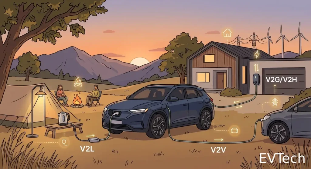 A Deep Dive into V2L, V2V, V2G, and V2H